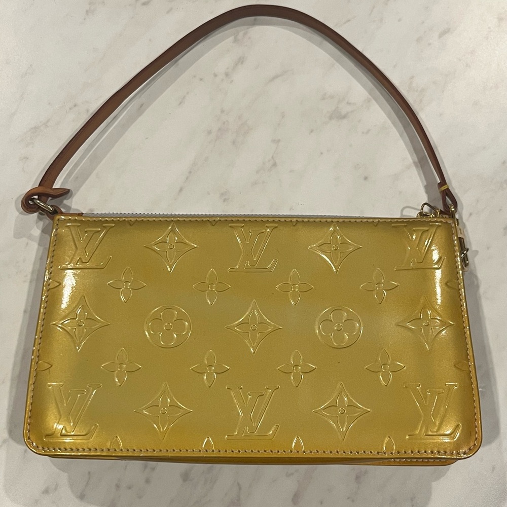Louis Vuitton  Lexington Vintage 1999 Vernis Pochette Yellow Retail $1650 - Picture 14 of 15